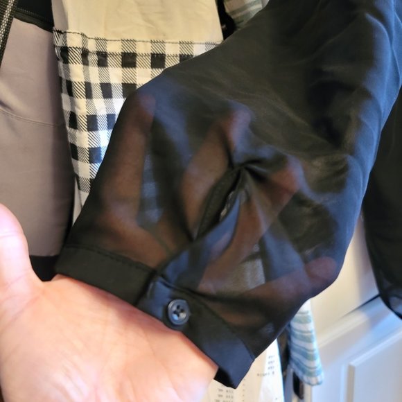 ๐2 for $30!๐ George Black Sheer Long Sleeve Button Up Blouse - Picture 6 of 9